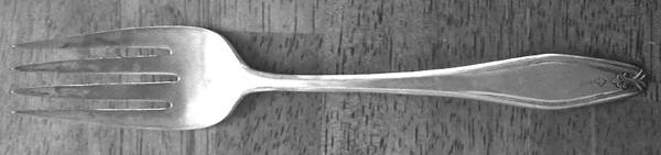 INS271 (Silverplate) Large Solid Cold Meat Serving Fork