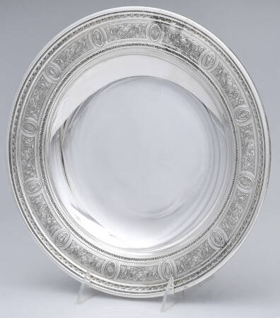 Wedgwood (Sterling, Hollowware, Geometric Base) 11" Sandwich Plate