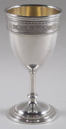 Wedgwood (Sterling, Hollowware, Geometric Base) Water Goblet