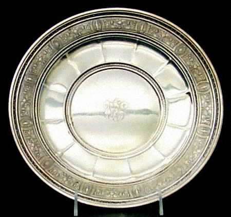 Wedgwood (Sterling, Hollowware, Geometric Base) 10" Sandwich Plate