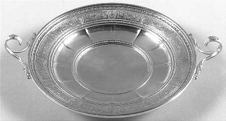 Wedgwood (Sterling, Hollowware, Geometric Base) 6" Handled Bon Bon Bowl