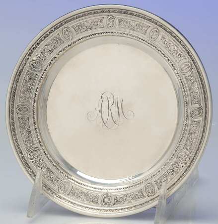 Wedgwood (Sterling, Hollowware, Geometric Base) Bread Plate