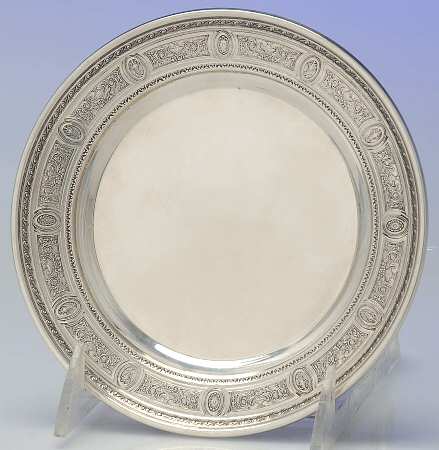 Wedgwood (Sterling, Hollowware, Geometric Base) Bread Plate