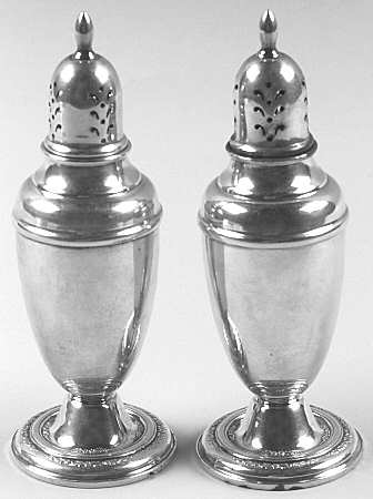 Courtship (Sterling, 1936, Hollowware) Weighted Salt and Pepper Set
