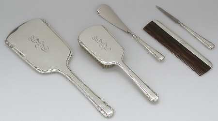 Courtship (Sterling, 1936, Hollowware) 5 Piece Vanity Set