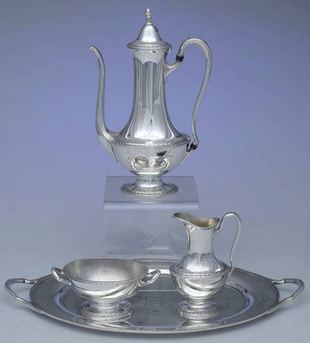 Argosy (Silverplate, Hollowware) 3 Pc Mini Coffee Set & Tray