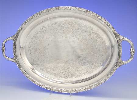 Exquisite (Silverplate, Hollowware) Large Silverplate Waiter Tray
