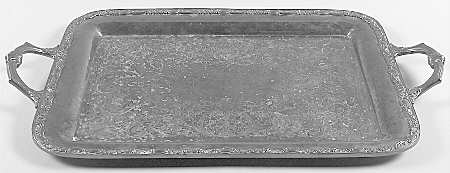 Victorian Rose (Silverplate, Hollowware) 18" Rectangular Handled Tray