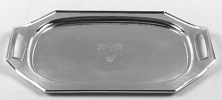 Heraldic (Silverplate, Hollowware) Medium Silverplate Waiter Tray