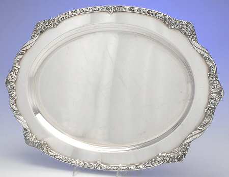 Heritage (Silverplate, Hollowware) Medium Plated Meat Platter No Well