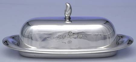 Springtime (Silverplate, Hollowware) 1/4 Pound Silverplate Butter Dish, No Liner