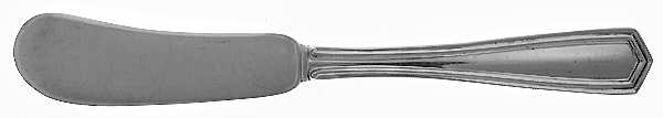 Brandon (Sterling, 1913, Monograms) Small Flat Handled Butter Spreader