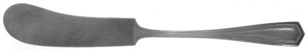 Brandon (Sterling, 1913, Monograms) Flat Handle Master Butter Knife