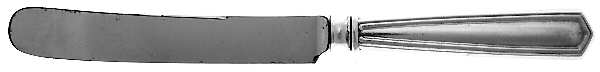 Brandon (Sterling, 1913, Monograms) Old French Hollow Knife with Bolster