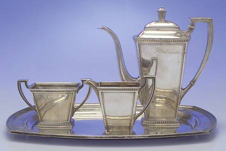 Pantheon (Sterling, 1920, Hollowware) (4 Pc) Demi Set (SDEP,SCRM,SSUOM,STRDEM)