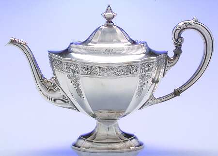 1810-Engraved (Sterling, 1930, Hollowware) Teapot