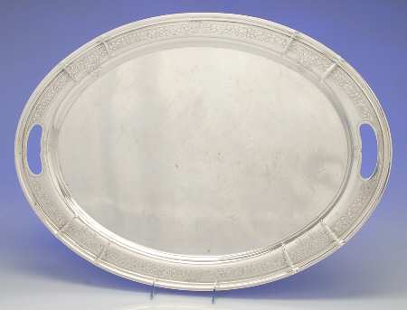 1810-Engraved (Sterling, 1930, Hollowware) Large Waiter Tray