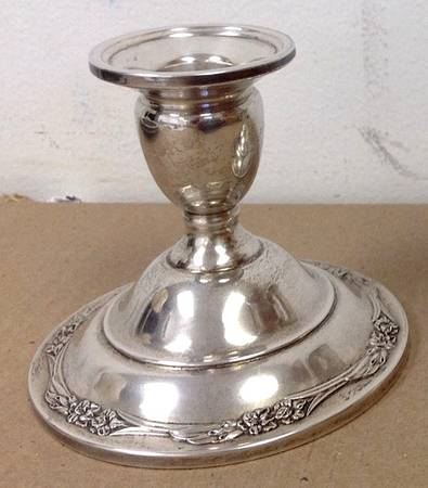 Blossom Time (Sterling, 1950, Hollowware) Weighted Candleholder