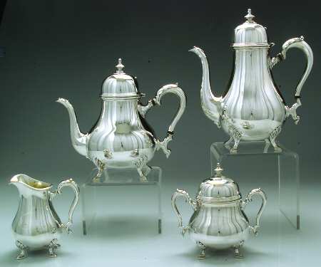 King George (Silverplate, 1921, Hollowwaree) (4 Piece) Silverplate Tea Set