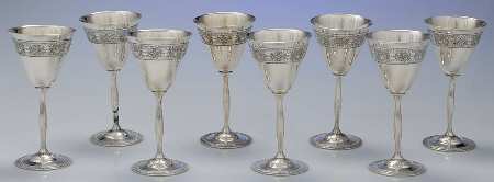 Normandie (Silverplate, 1887, Hollowware) (Set of 8) Wine Goblet