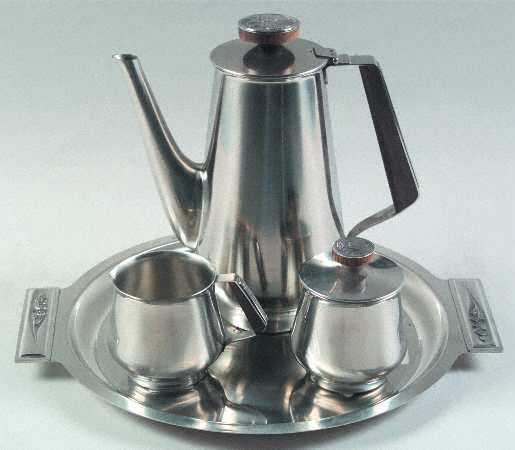 Radiant Rose (Stainless, Hollowware) 4 Piece Mini Tea Set (with Tray)