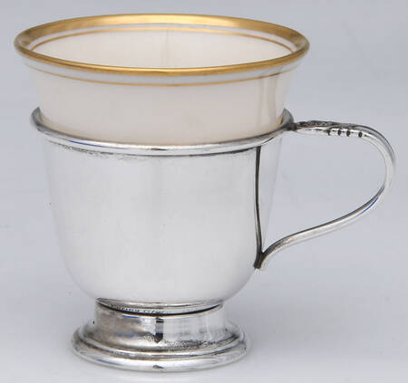 Spring Glory (Sterling, 1942, Hollow, C360) Demitasse Cup & Lenox Liner by International Silver