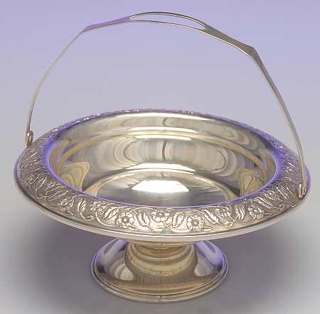 Springtime (Sterling, 1935, Hollowware) 6" Handled Bon Bon Bowl