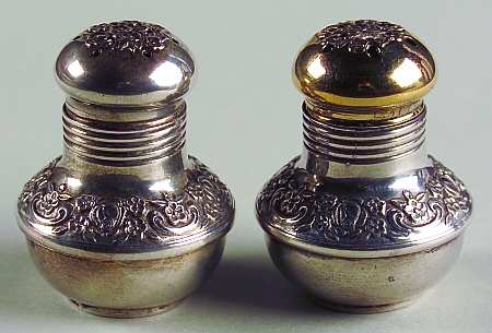Du Barry (Sterling, 1968, Hollowware) Individual Salt and Pepper Set