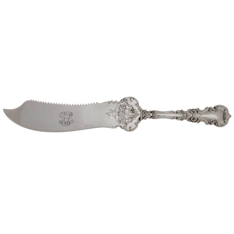 Avalon (Sterling, 1900, Monograms) Cake Saw Solid Piece by International Silver