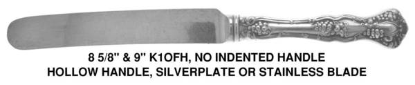 Vintage (Silverplate, 1904, Monograms)  Old French Hollow Knife
