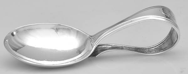 Shirley (Sterling, 1910) Curved Handle Baby Spoon