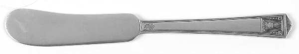 Century (Silverplate, 1923, Monograms) Flat Handle Butter Spreader