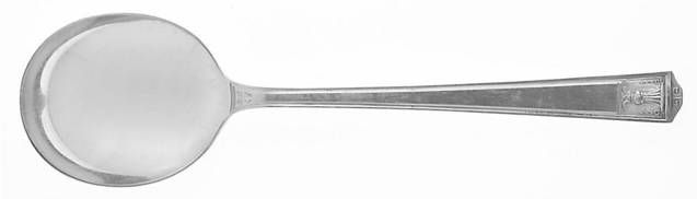 Century (Silverplate, 1923, Monograms) Round Bowl Soup Spoon (Gumbo)