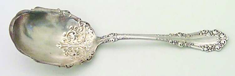 Berkshire (Silverplate, 1897, Monograms) Solid Smooth Berry/Casserole Spoon