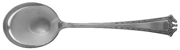 Continental (Silverplate, 1914, Monograms) Round Bowl Soup Spoon (Gumbo)