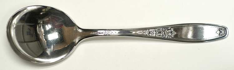 Ambassador (Silverplate, 1919, Monograms) Round Bowl Soup Spoon (Gumbo)