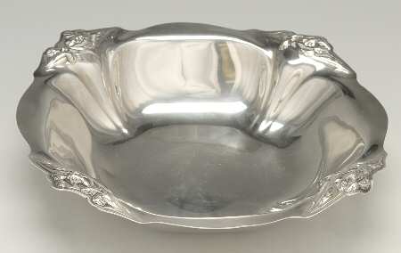 Silver Iris (Sterling, Hollowware) 10" Round Vegetable Bowl