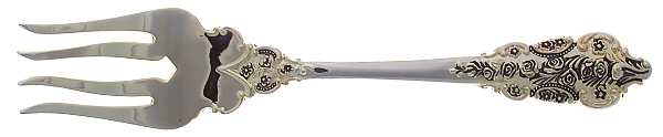 Golden Grand Antique (Gold Electroplate) Large Solid Cold Meat Serving Fork