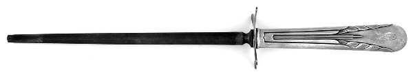 Orchid (Sterling, 1929-1930) Large Knife Sharpener-Steel Rod w/Sterling Guard