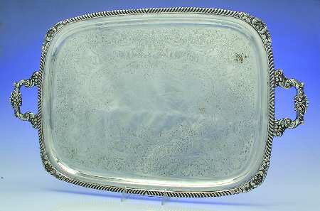 Lord Robert (Silverplate, Hollowware) Large Silverplate Waiter Tray