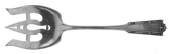 Nathan Hale (Sterling, 1912) Medium Solid Cold Meat Serving Fork