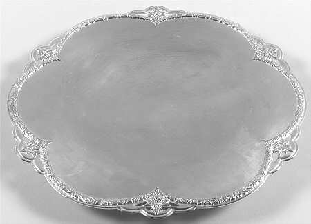 Orange Blossom (Silverplate, 1910, Hollowware) Silverplate Footed Cake Plate