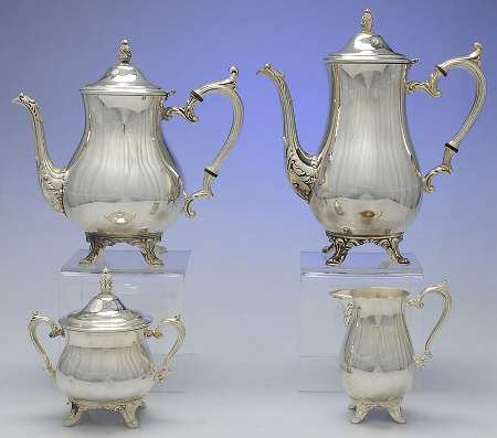 906 (Silverplate, Hollowware) (4 Piece) Silverplate Tea Set
