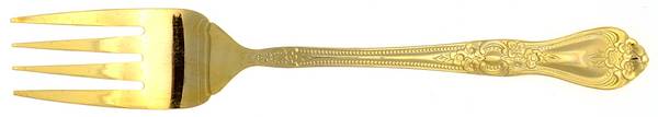 Summer Rose (Gold Electroplate) Individual Salad Fork