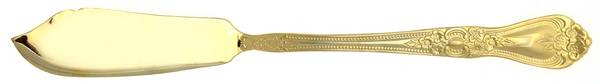 Summer Rose (Gold Electroplate) Flat Handle Master Butter Knife
