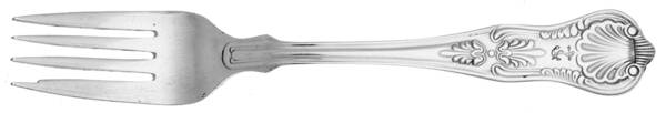 Naval (Silverplate, Kings Design) Individual Salad Fork
