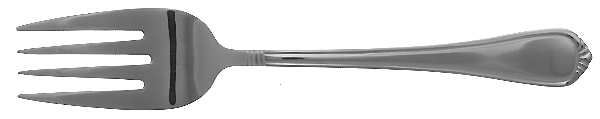 Nouveau (Stainless) Medium Solid Cold Meat Serving Fork by International Silver