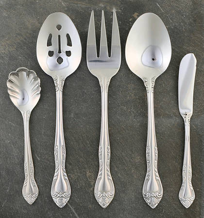 Queen's Fancy (Stainless, Glossy) 5 Piece Hostess Set