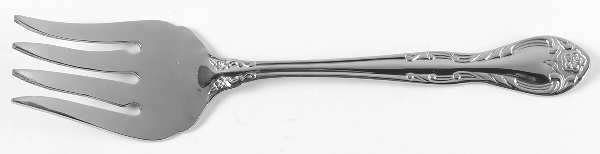 Queen's Fancy (Stainless, Glossy) Medium Solid Cold Meat Serving Fork