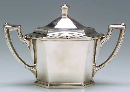 Theseum (Sterling, Hollowware) Sugar Bowl & Lid